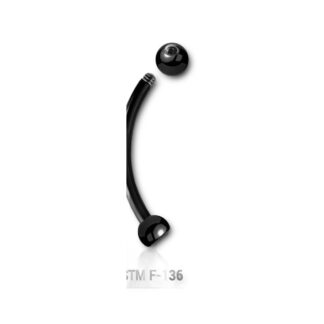 Barbell titane sourcil · demi-billes cristal 3mm — détails