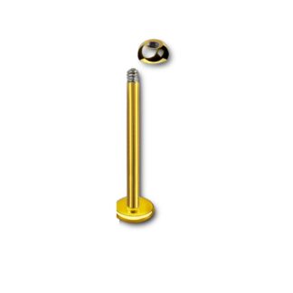 Labret titane PVD · demi-bille cristal 3mm — détails