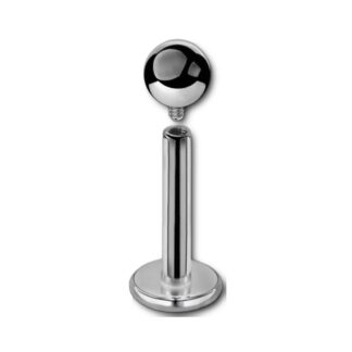 Labret acier 316L filetage interne · bille 3mm