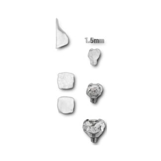 Barbell titane sourcil · CZ + bille 3mm