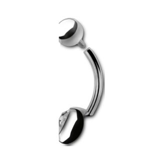 Barbell titane nombril · bille 5mm + cristal 8mm