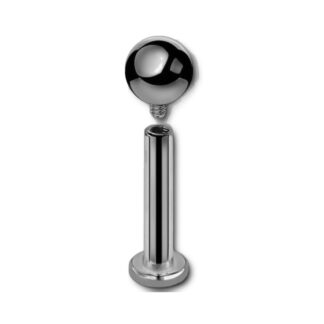Labret titane 16g · bille 3mm · base 2.5mm
