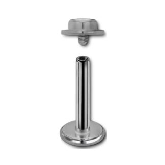 Labret titane · top cœur cristal