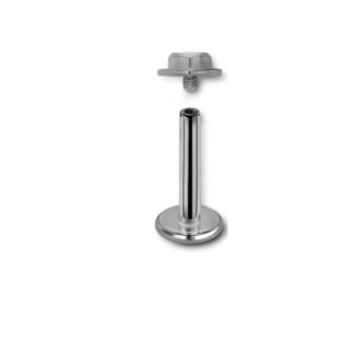 Labret titane · top cœur cristal — détails