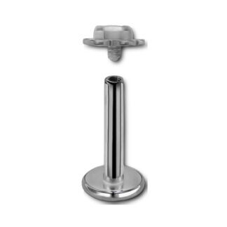Labret titane · top fleur cristal
