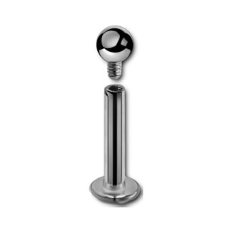 Labret titane 14g · bille 3mm