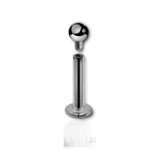 Labret titane 14g · bille 3mm — détails