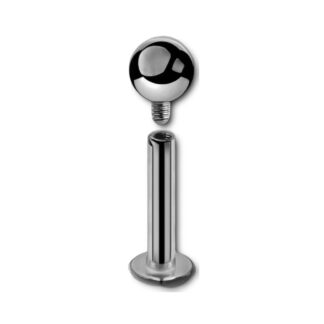 Labret titane 14g · bille 4mm