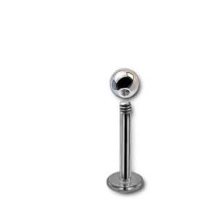 Labret acier 316L stérilisé · bille 3mm — détails