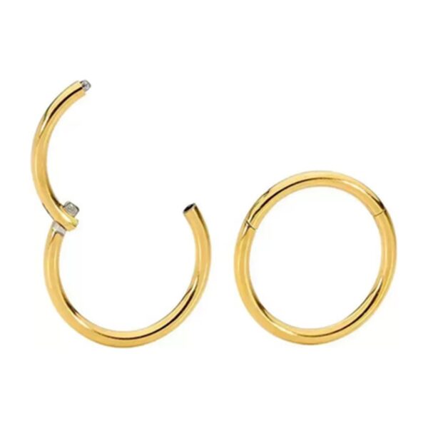 Anneau clicker doré PVD · 1,2 mm × 8 mm