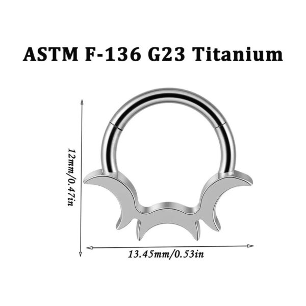 Anneau clicker titane · 1,2 mm × 8 mm