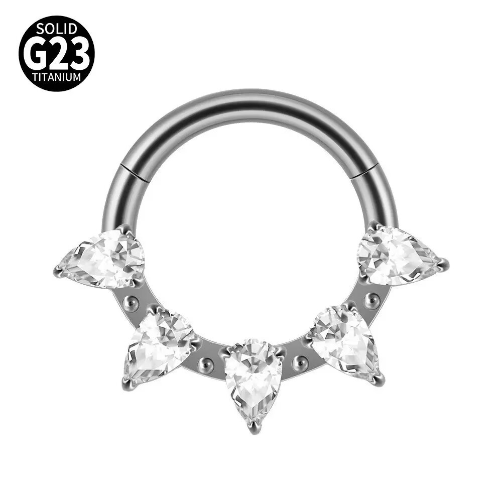 Anneau clicker titane · 1,2 mm × 8 mm
