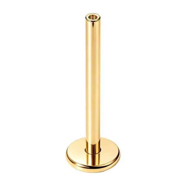 Tige de labret doré PVD · 1,2 mm × 6 mm
