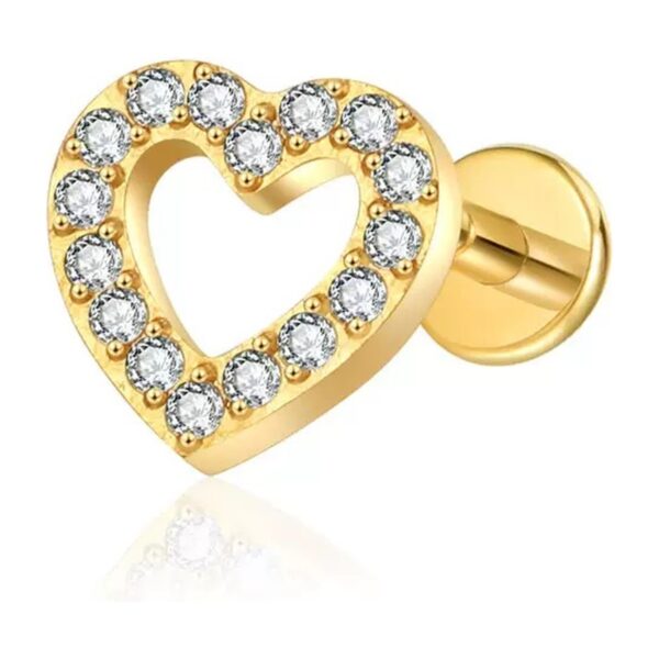 Stud zircon doré PVD · 1,2 mm × 8 mm