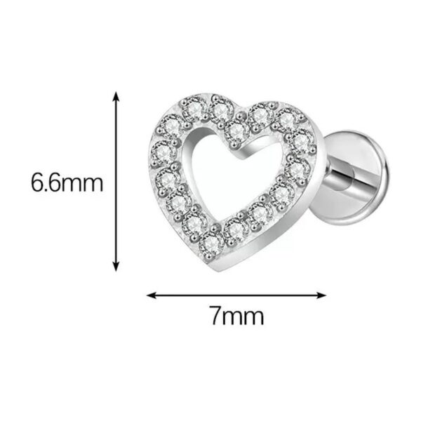 Stud zircon titane · 1,2 mm × 8 mm