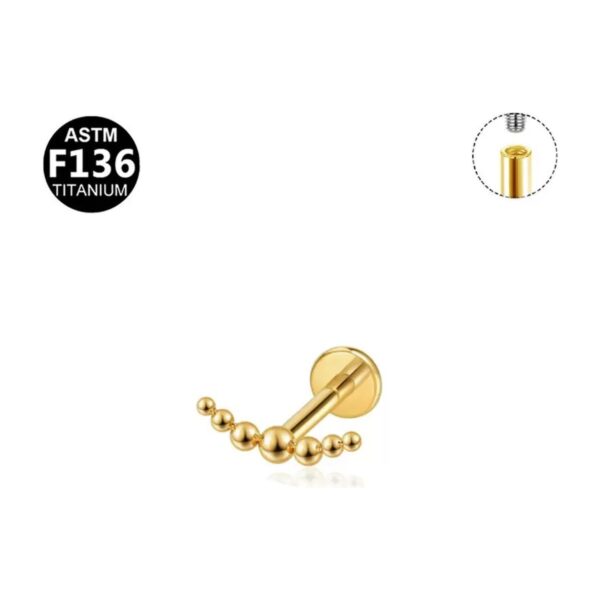Stud zircon doré PVD · 1,2 mm × 8 mm