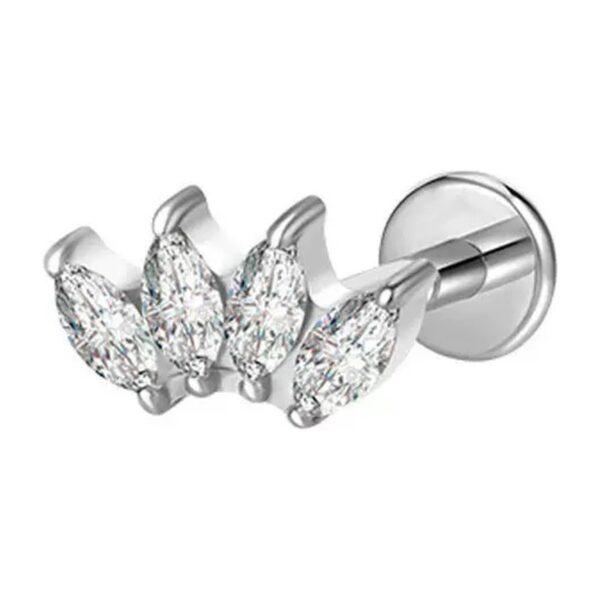 Stud zircon titane · 1,2 mm × 8 mm